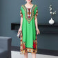 Women’s Vintage Print Loose Mid-length Dress