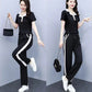 Women’s Short-sleeve Wide-leg Pants 2-piece Set