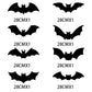 Halloween 3D Bat Decor Stickers Set