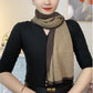 Happy Cotton Scarf" Versatile Double-Sided Magnetic Clasp Silk Scarf