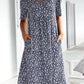 🎁 New Year Hot Sale🎁Casual Women Scoop Neck Floral Dress (with pockets)