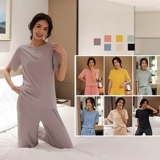 Summer ice silk 3pcs leisure wear set