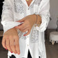 💕Mother's Day Hot Sale - Letter Print Fashion Lapel Shirt
