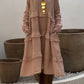 Women's Long Sleeve Round Neck Ruffle Dresses