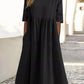 🔥Hot Sale -Round Neck Pocket Halter Cotton Dress