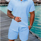 🥳2026 HOT SALE🥳💞50K+ SOLD!💥50% OFF! Men's Jacquard Shirt & Shorts Set – Easy-fit comfort for warm days! Breathable fabric, no ironing needed. Perfect for garden or seaside.