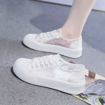 Breathable lace upper shoes for women