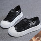Breathable lace upper shoes for women