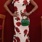 🌹Elegant Cheongsam Style Rose Floral Print Tiered Flare Sleeve Stretch Maxi Dress👗 - Modern Oriental Fashion for Women