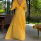 💃 Half Ruffled Sleeves Solid Color V-Neck Maxi Dresses