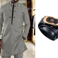 Men's Modern Mandarin Collar Tunic and Pants Set