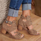 Women's Summer Hollow Leather Corrective Sandals