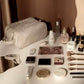 Large-Capacity Cosmetic Bag with Eight Compartments