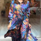 Women's Flowy Shirt Dress 2 Piece Set