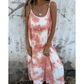 Women's Printed Spaghetti Strap Backless Dress