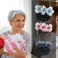 Flower design detachable hairnet barrette