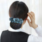 Flower design detachable hairnet barrette