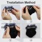 Flower design detachable hairnet barrette