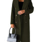 Double-breasted long-sleeve coat
