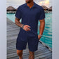 🥳2026 HOT SALE🥳💞50K+ SOLD!💥50% OFF! Men's Jacquard Shirt & Shorts Set – Easy-fit comfort for warm days! Breathable fabric, no ironing needed. Perfect for garden or seaside.