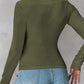 ⏰Last Day 50% OFF🍂Womens U-Neck Built-in Bra Long Sleeve Ribbed Top Shirts Elegant Skinny Fit Fabric