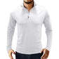 Stand-up collar pullover zipper Tee