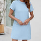 Women's Elegant Short Sleeve Tweed Dress