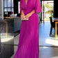 💃 Half Ruffled Sleeves Solid Color V-Neck Maxi Dresses
