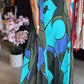 🔥BUY 2 GET 10% OFF💝Women's Square Neck Printed Suspender Dress