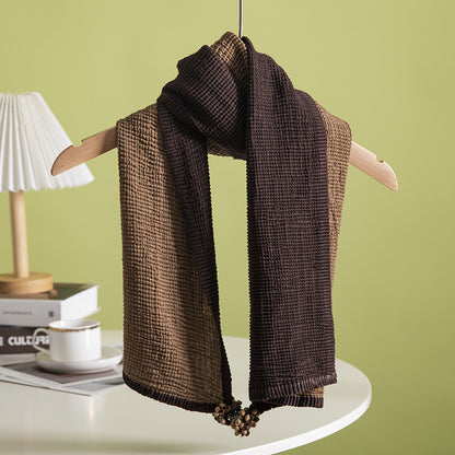Happy Cotton Scarf" Versatile Double-Sided Magnetic Clasp Silk Scarf
