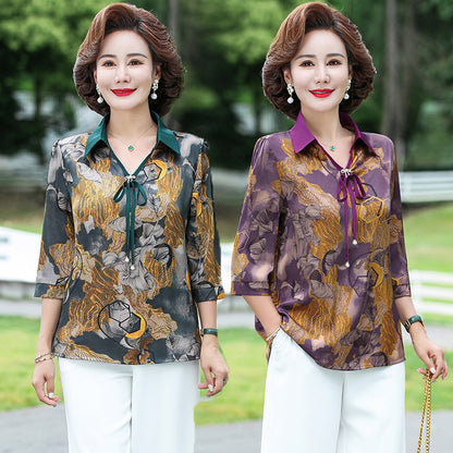 【Mom's Favorite】Fashionable  silk shirt