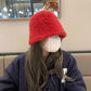 Faux Rabbit Fur Fisherman Hat Bucket Hat