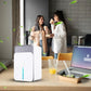 Intelligent Dehumidifier - 220V with Multi-Color LED Lights & Auto-Timer - Low Energy & Quiet Operation - Ideal for Bedrooms and Basements