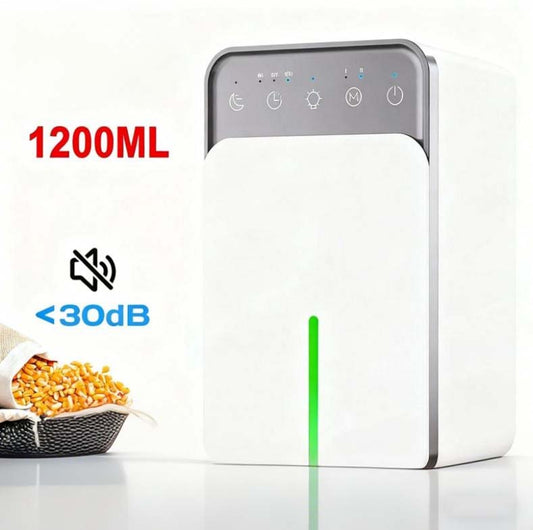 Intelligent Dehumidifier - 220V with Multi-Color LED Lights & Auto-Timer - Low Energy & Quiet Operation - Ideal for Bedrooms and Basements