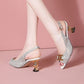 Pointed high heel open toe sandals