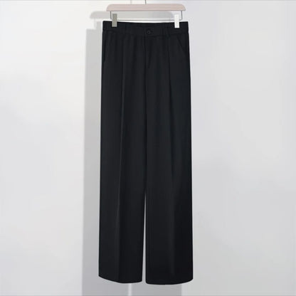 Spring Summer ice Silk Straight Leg Pants