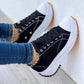 💝Limited Sale 49% OFF🔥🔥Women's lace up platform heeled sneakers