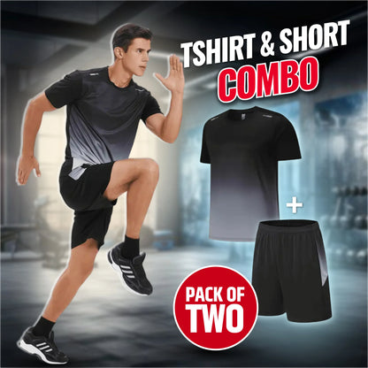 🎁Summer Hot Sale 50% OFF☀️💦Men’s Loose-Fit Breathable Quick-Drying Athletic T-Shirt & Shorts Tracksuit