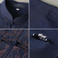 Middle-age Men's Ice silk Short-sleeve 2-piece Tang suit