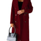 Double-breasted long-sleeve coat