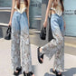 Exquisite handcrafted lace jeans