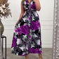 🌸LAST DAY PROMOTION - 50%OFF🌸Floral print sleeveless pleated elegant dress