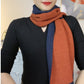 Happy Cotton Scarf" Versatile Double-Sided Magnetic Clasp Silk Scarf