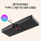 Compact 61-Key RGB Luminous Translucent USB Keyboard