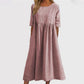 🔥Hot Sale -Round Neck Pocket Halter Cotton Dress