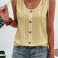 Casual Loose Plain Crew Neck Tank Top（50% OFF）