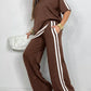 Women's Striped Top & Wide-Leg Pants Set
