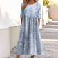 Printed Casual Round-Neck Dress