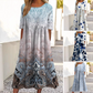 Printed Casual Round-Neck Dress