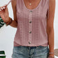 Casual Loose Plain Crew Neck Tank Top（50% OFF）